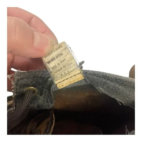 Skechers 7.5 Women's Brown Leather healed vintage y2k Ankle Boots chunky - Picture 13 of 16